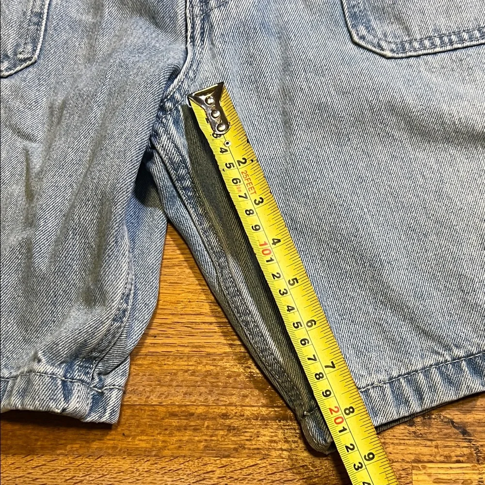 Levi Strauss Men 38 Light Blue Denim Deep‎ Pocket 100% Cotton Jean Shorts
